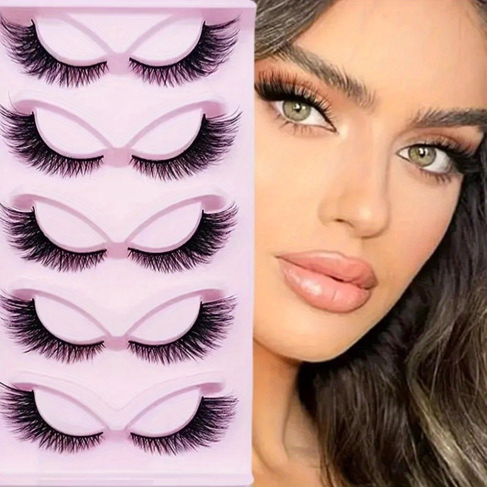 Fluffy Cat Eye Lashes – 15 Pairs Wispy & Dramatic - HalleBeauty